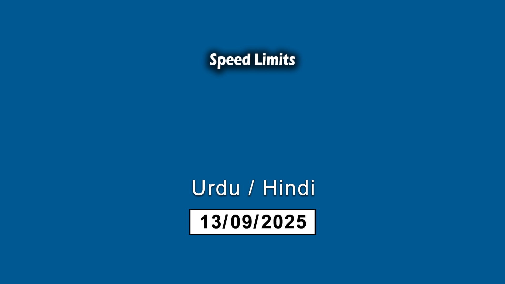 7- Speed Limits