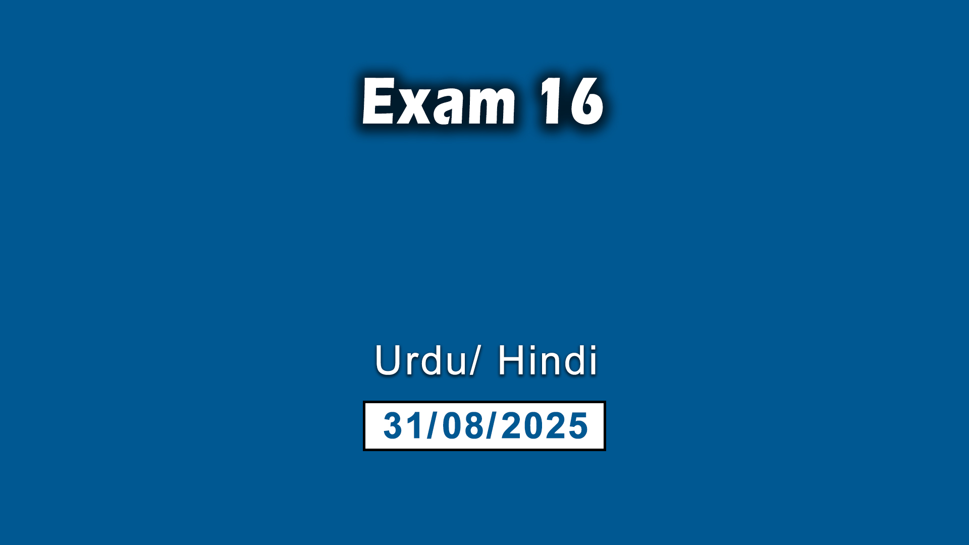 Exam 16