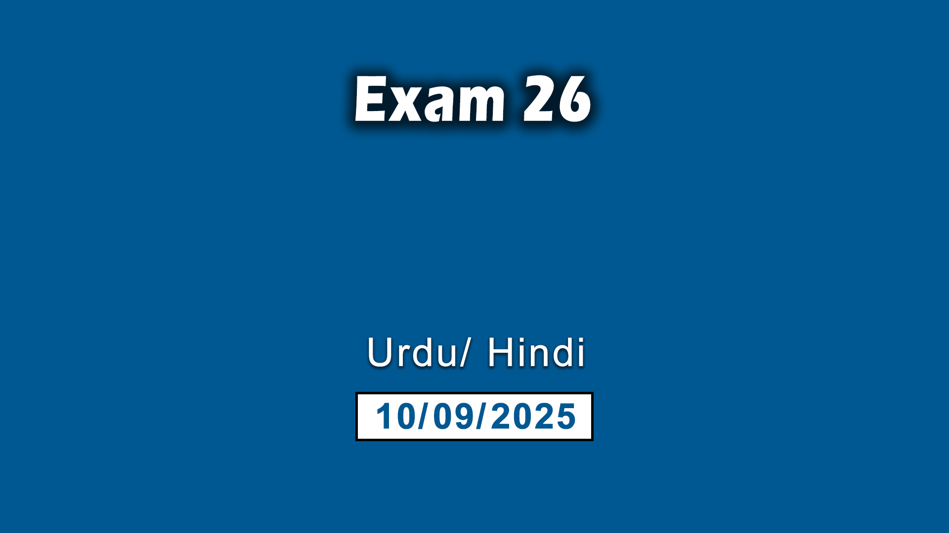 Exam 26