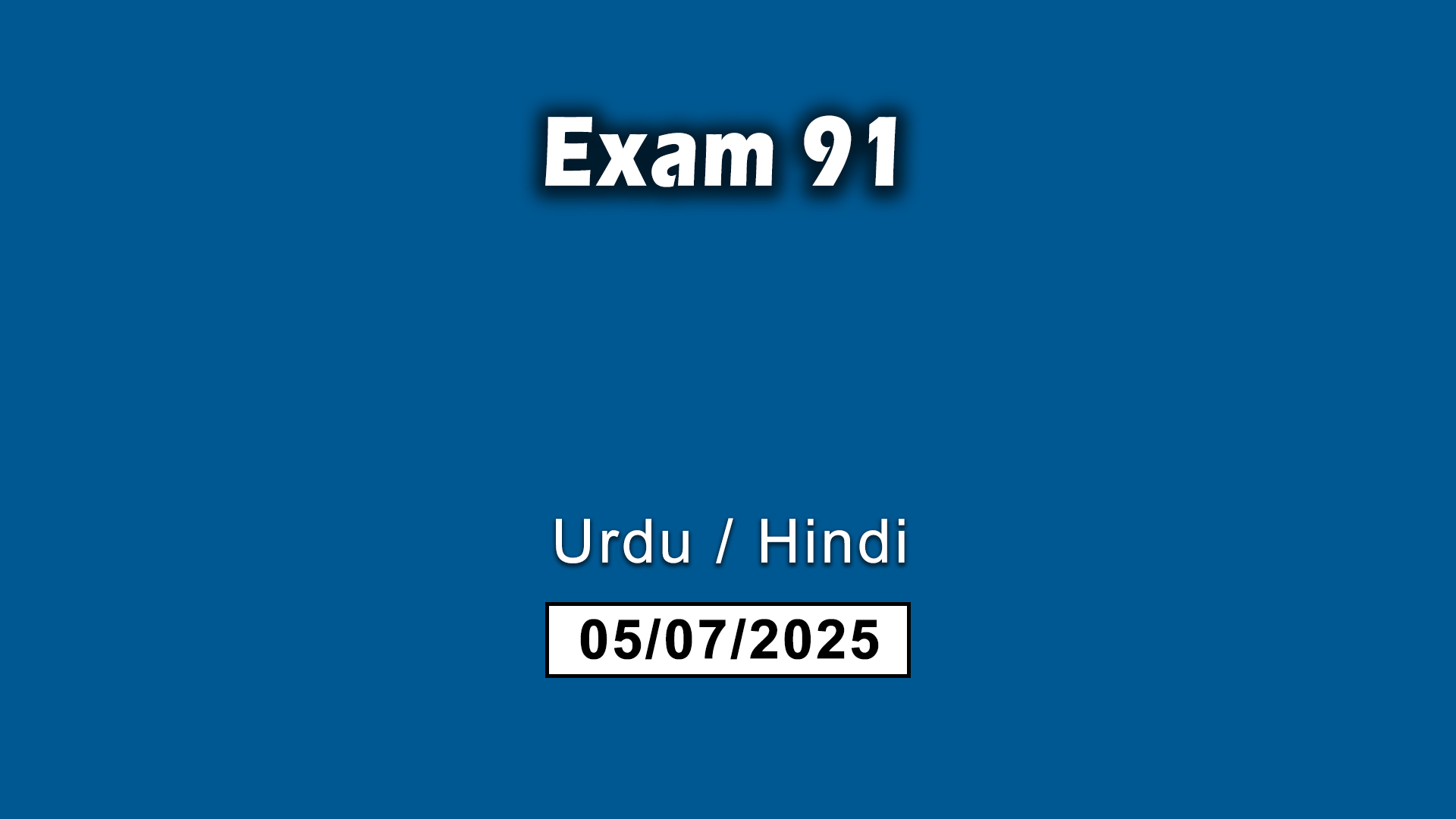 Exam 91