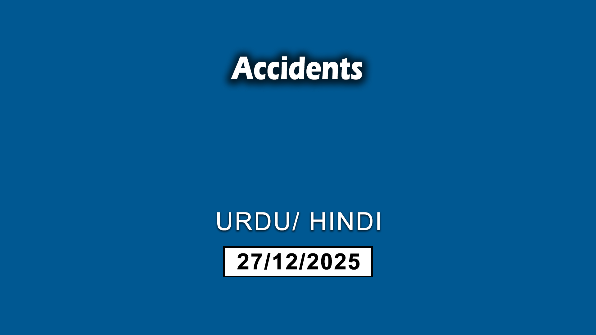 Accidents