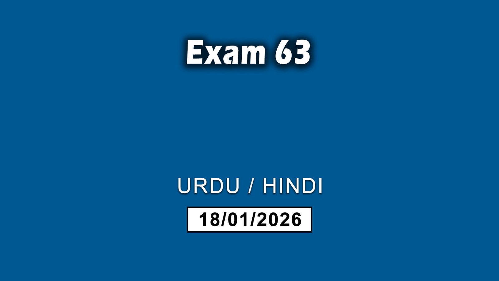 Exam 63