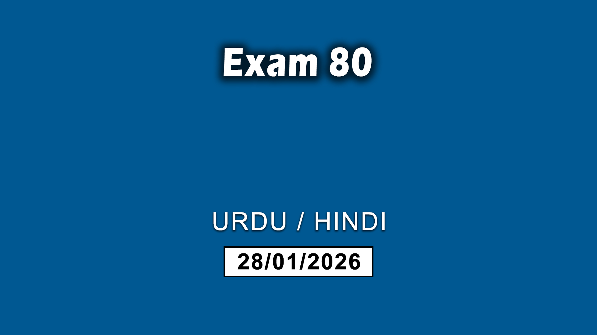Exam 80
