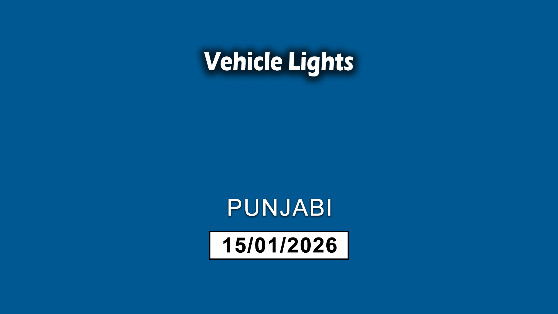 Vehicle Lights