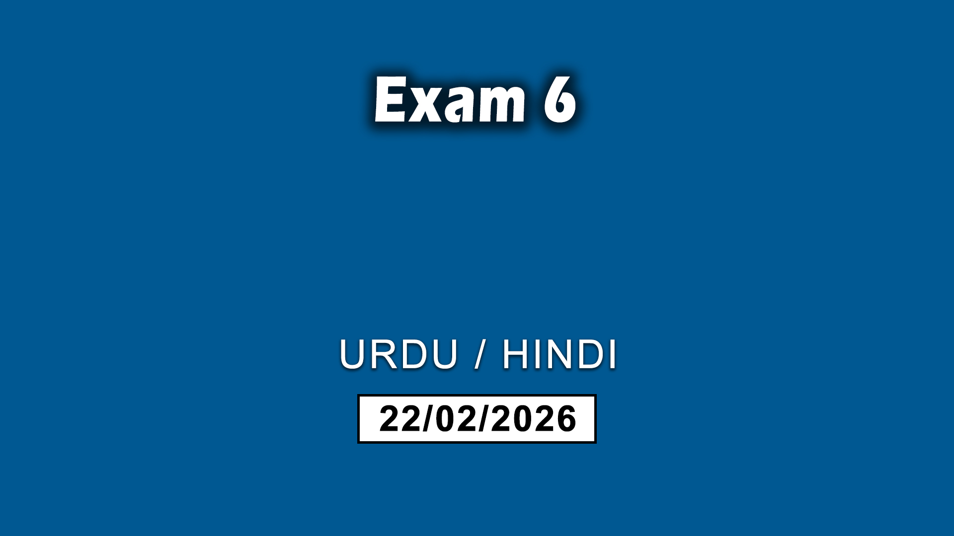Exam 6