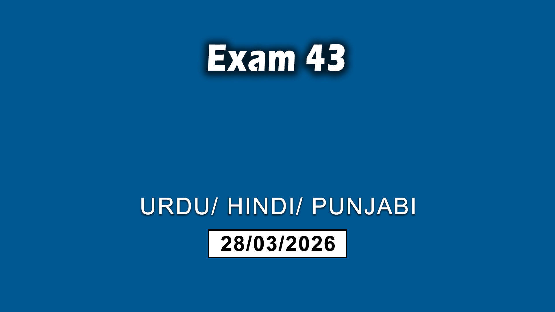 Exam 43