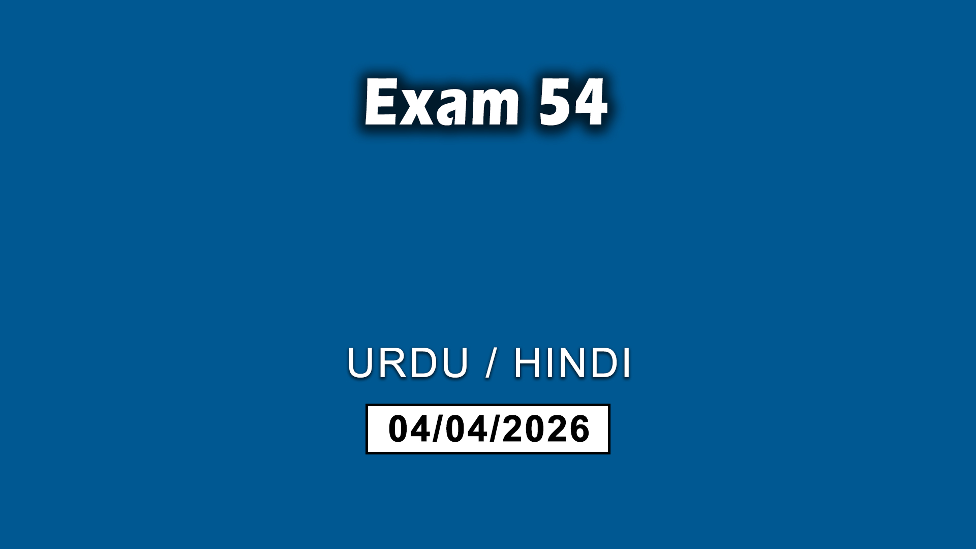 Exam  54