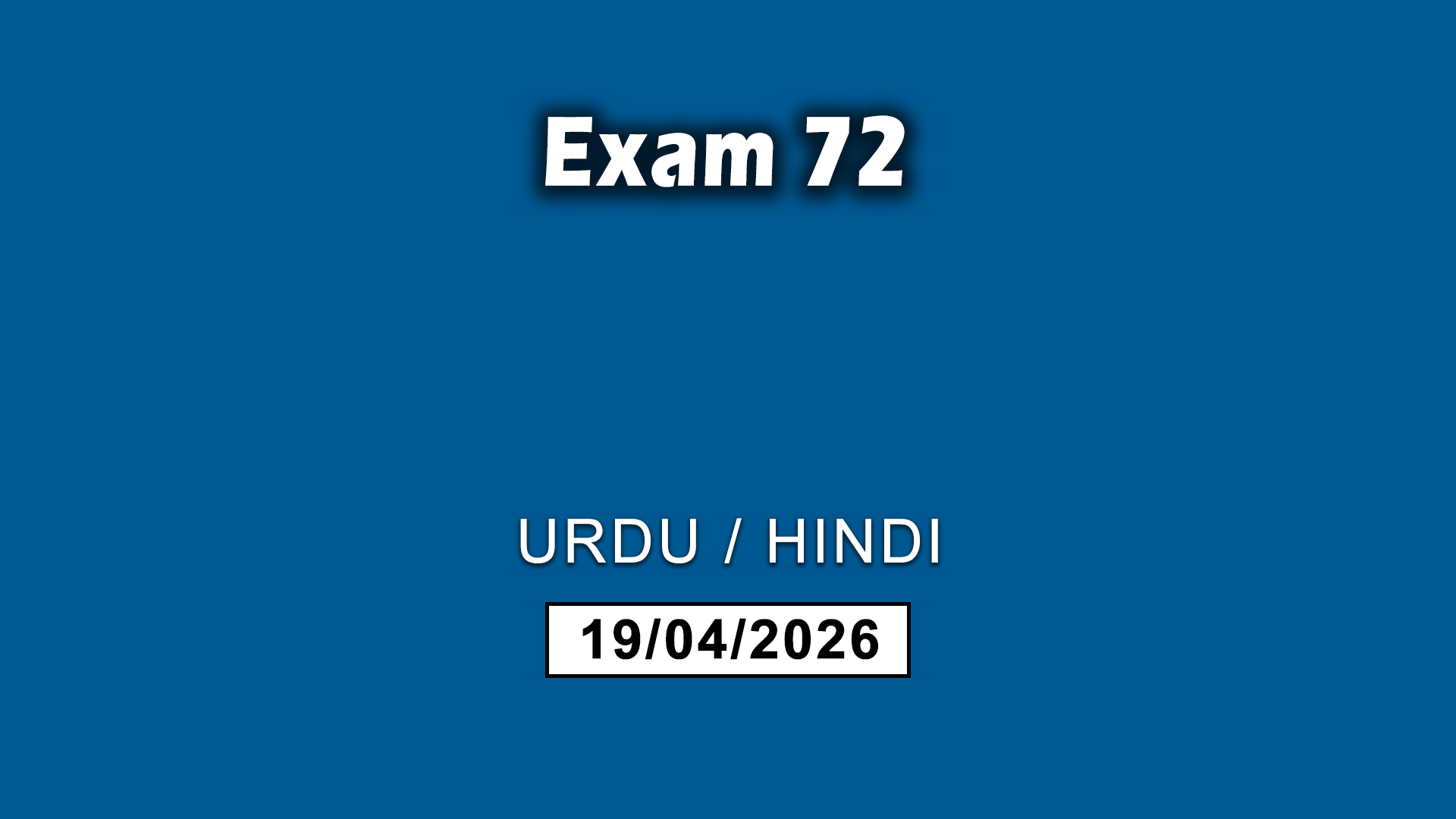 Exam 72