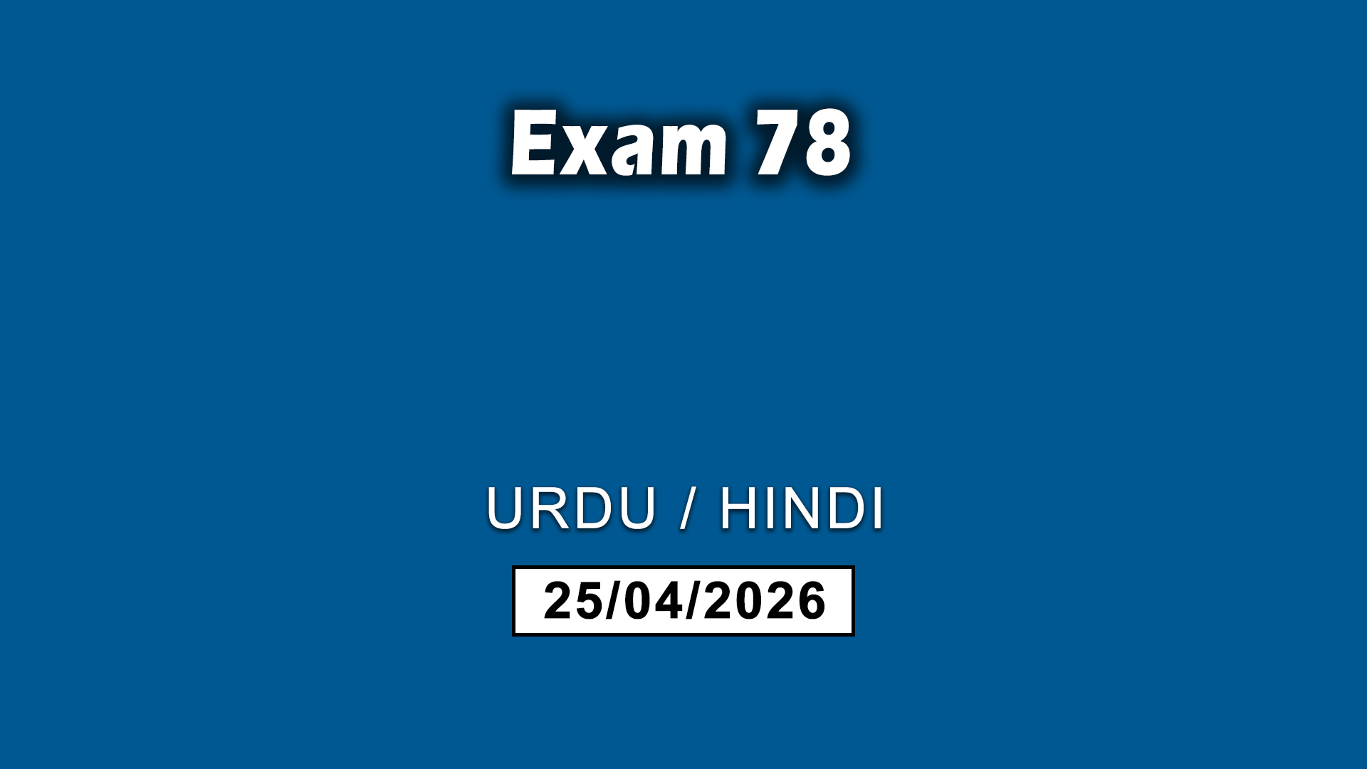 Exam 78