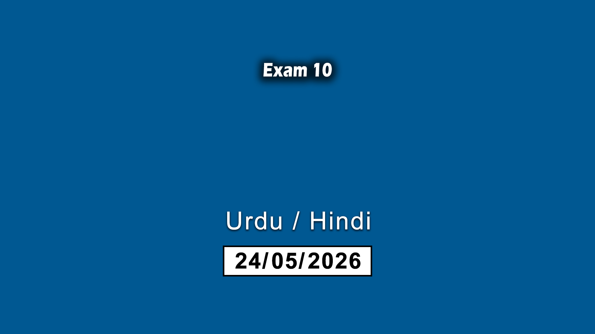 Exam 10