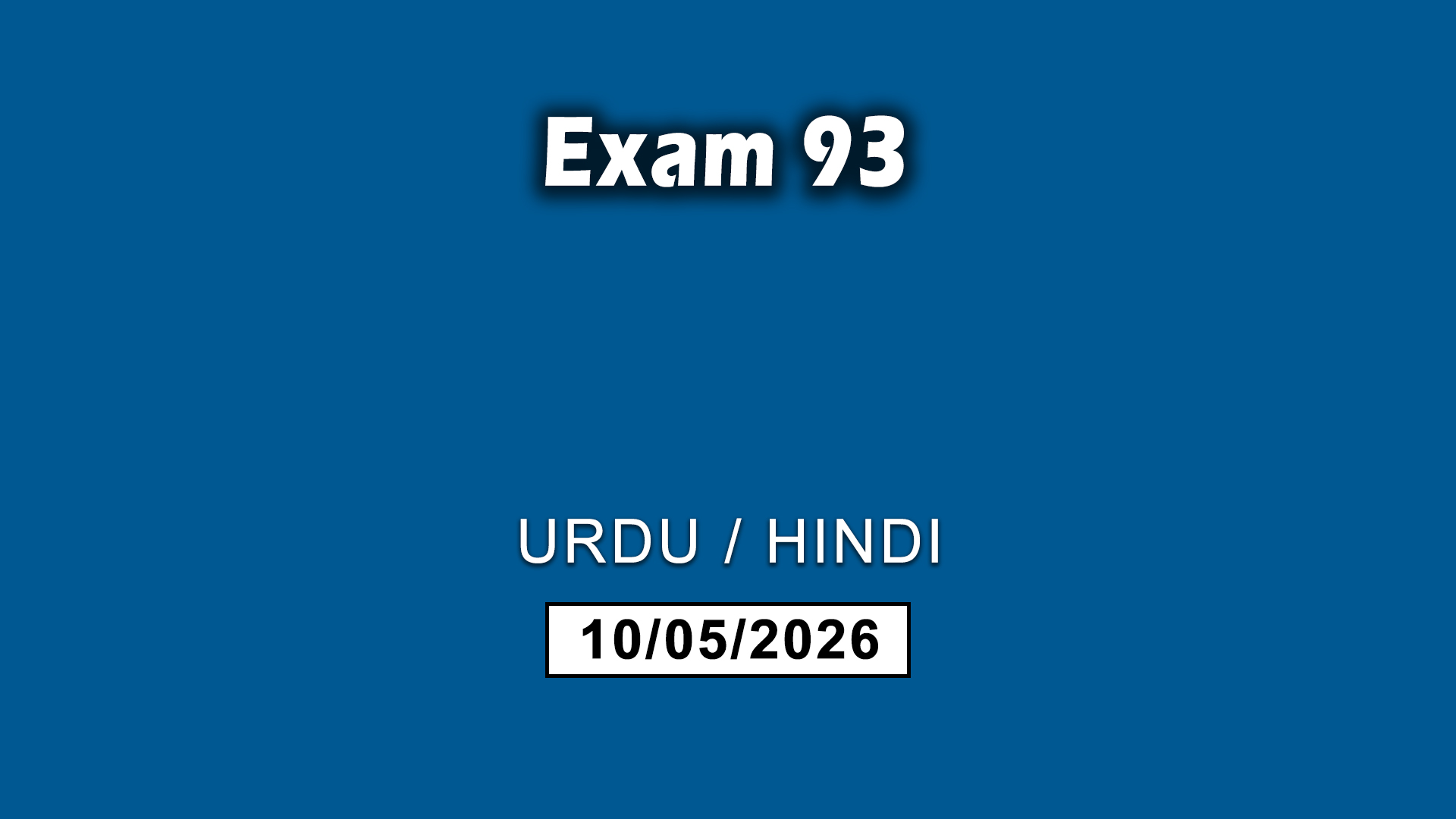 Exam 93