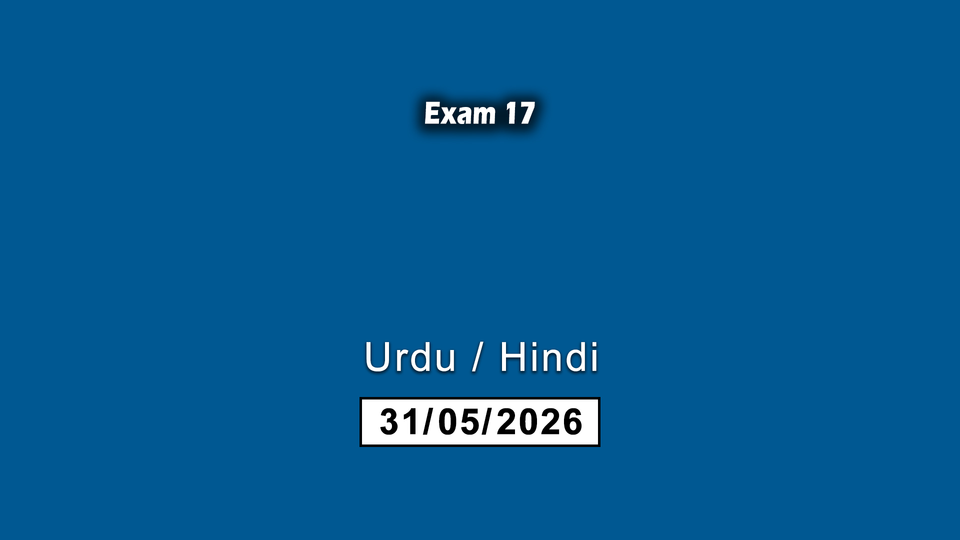 Exam 17